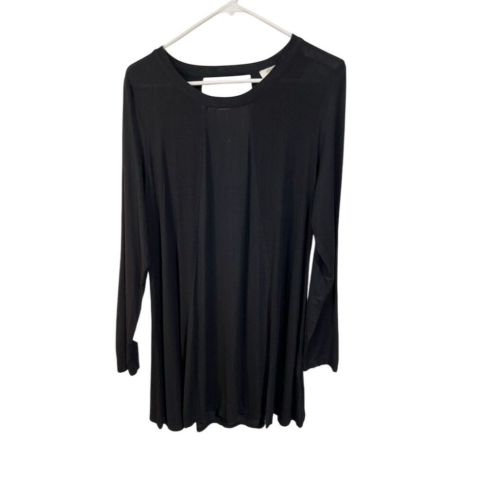 Umgee USA Women's Black Long Sleeve Tunic Dress Standard Size L Knee Length
